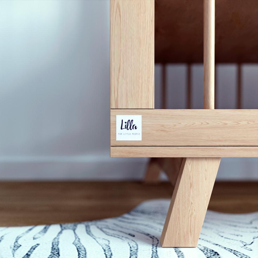 Кроватка для новорожденного Lilla "Aria", натуральная
